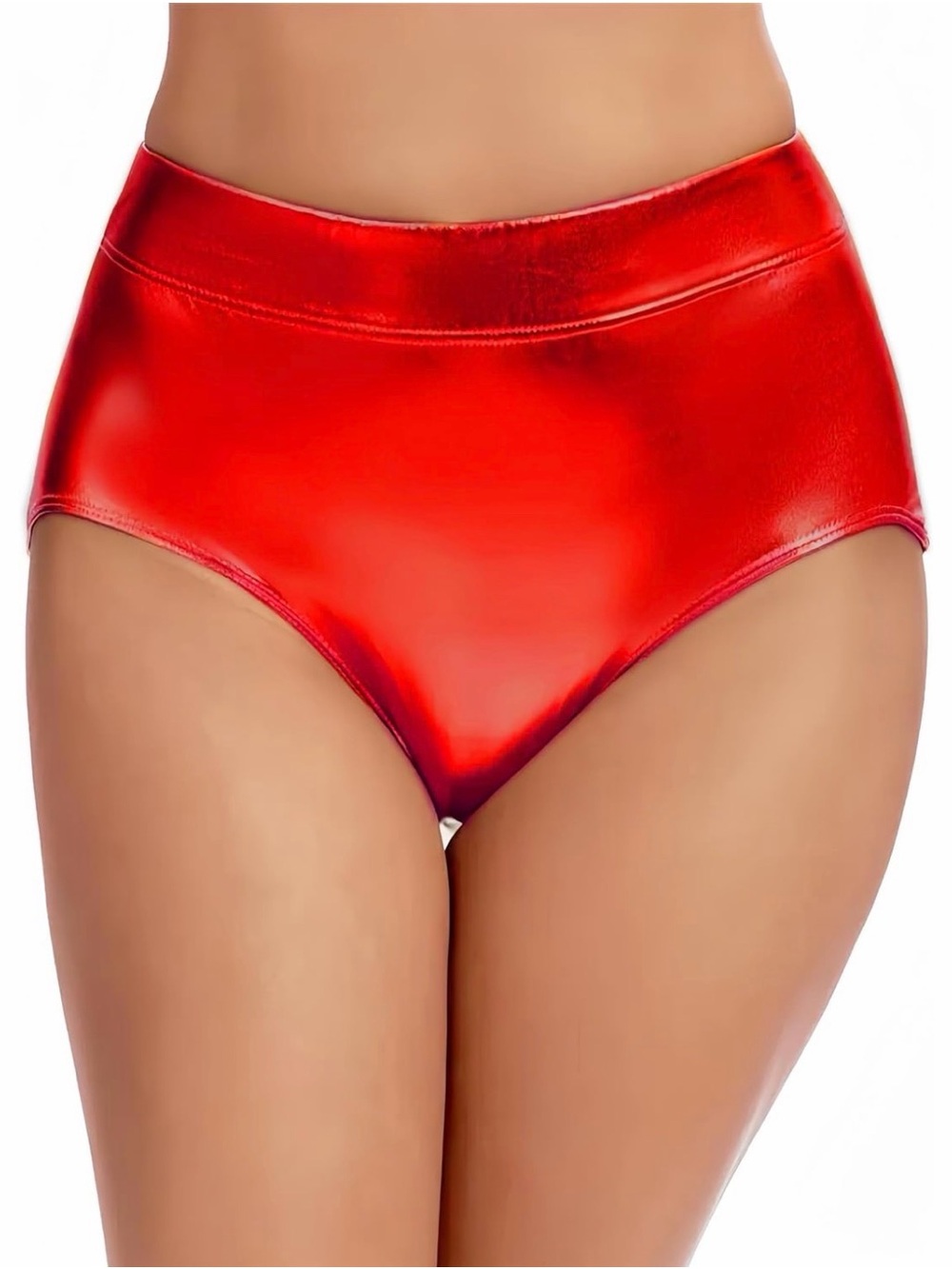 High-Waist Metallic Red “ Hot pants “. Women’s Large